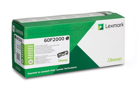 Oryginalny toner Lexmark MX310, Lexmark MX310dn, Lexmark MX410, Lexmark MX410de, Lexmark MX510, Lexmark MX510de, Lexmark MX511, Lexmark MX511de, Lexmark MX511dhe, Lexmark MX511dte, Lexmark MX611, Lexmark MX611de, Lexmark MX611dhe (60F2000, 602). Wydajnośc tonera 2500 stron wg normy ISO/IEC 19752.