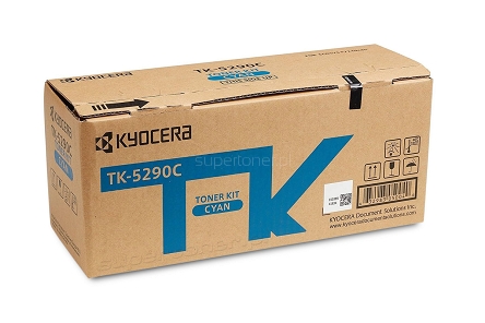 Oryginalny toner Kyocera ECOSYS P7240 P7240cdn Błękitny/Niebieski/Cyan (TK-5290C, 1T02TXCNL0). Wydajność 13000 stron przy pokryciu tonerem 5%.
