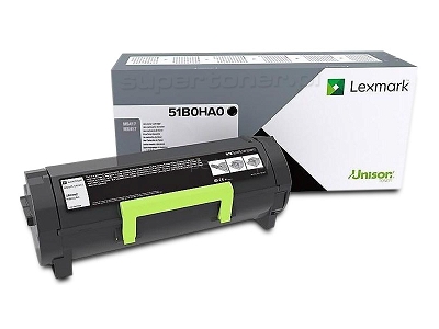 Oryginalny toner Lexmark MS417, Lexmark MS417dn, Lexmark MX417, Lexmark MX417de, (51B0HA0). Wydajność tonera 8500 stron wg normy ISO/IEC 19752.