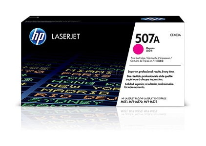 Oryginalny toner HP 507A do drukarki HP LaserJet Entrerprise 500 Color M570 dn M570 dw M575 c M575 dn M575 f M551 n M551 dn M551 xh Purpurowy CE403A o wydajności 6000 stron
