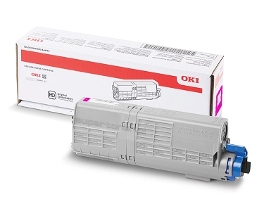 OKI 46490606 oryginalny toner do drukarki OKI C532dn C542dn MC563dn MC573dn Purpurowy (magenta) o wydajności 6000 stron. Wydajność tonera według normy ISO/IEC 19798.