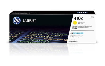 Oryginalny toner HP 410X do drukarki HP Color LaserJet M377 M377dw M452 M452dn, M452nw M477 M477fdn M477fdw M477fnw żółty CF412X o wydajności 5000 stron
