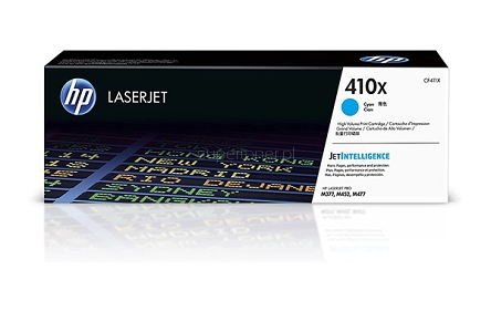 Oryginalny toner HP 410X do drukarki HP Color LaserJet M377 M377dw M452 M452dn, M452nw M477 M477fdn M477fdw M477fnw błękitny CF411X o wydajności 5000 stron
