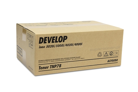 Oryginalny toner Develop ineo 4000i 4020i 5000i 5020i Czarny (TNP78, ACF00D0). Kaseta z tonerem o wydajności 12000 stron.