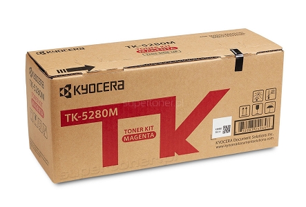 Oryginalny toner do Kyocera ECOSYS M6235 M6235cidn M6635 M6635cidn P6235 P6235cdn Purpurowy/Czerwony/Magenta (TK-5280M, 1T02TWBNL0). Wydajność tonera wynosi 11000 stron przy pokryciu strony 5%.
