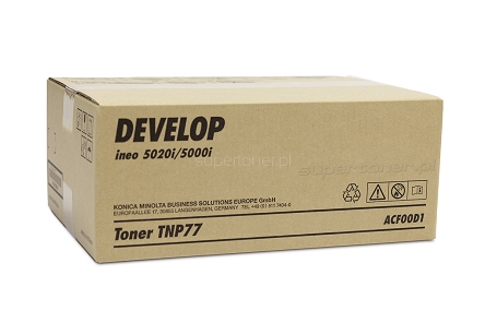 Oryginalny toner Develop do drukarek Develop ineo 5000i 5020i Czarny (TNP77, ACF00D1) wydajność 20000 stron.