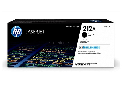 Oryginalny toner HP 212A do drukarki HP Color LaserJet Enterprise M554dn M555dn M555x, M578c M578dn M578f M578z Czarny W2120A o standardowej wydajności 5500 stron