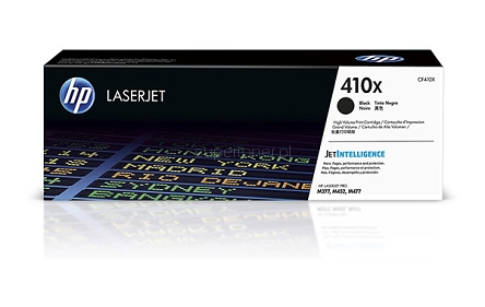 Oryginalny toner HP 410X do drukarki HP Color LaserJet M377 M377dw M452 M452dn, M452nw M477 M477fdn M477fdw M477fnw Czarny CF410X o wydajności 6500 stron