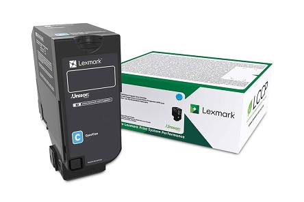 Oryginalny toner do drukarek Lexmark CS727 CS727de CS728 CS728de CS728dne CX727 CX727de Błękitny/Cyan (75B20C0) 10000 stron.