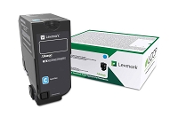 Oryginalny toner Lexmark CS727 CS728 CX727 Błękitny (75B20C0) 10000 stron