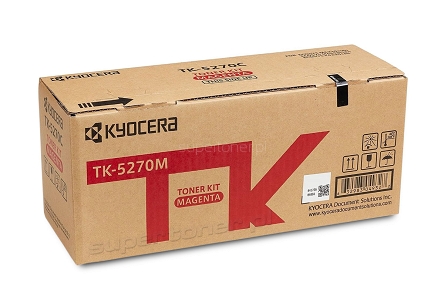 Oryginalny toner Kyocera ECOSYS M6230, M6230cidn, M6230cidnt, M6630, M6630cidn, P6230, P6230cdn Purpurowy/Czerwony/Magenta (TK-5270M, 1T02TVBNL0). Wydajność 6000 stron przy pokryciu 5%.