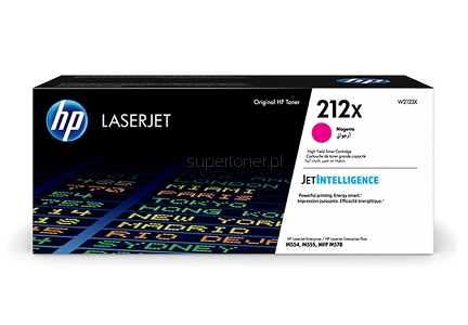 HP W2123X Oryginalny toner HP 21XA do drukarki HP Color LaserJet Enterprise M554dn M555dn M555x, M578c M578dn M578f M578z Magenta Purpurowy o powiększonej wydajności 10000 stron