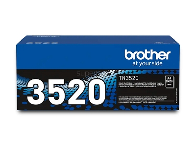 Oryginalny Brother TN3520 toner do drukarki Brother Brother HL-L6400, Brother HL-L6400DW, Brother HL-L6400DWT, Brother MFC-L6900, Brother MFC-L6900DW, Brother MFC-L6900DWT. Toner TN-3520 o wydajności 20000 stron  (wg normy ISO/IEC 19752).