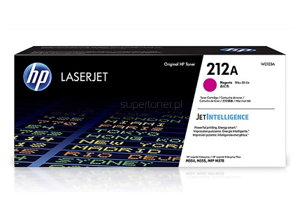 HP W2123A Oryginalny toner HP 212A do drukarki HP Color LaserJet Enterprise M554dn M555dn M555x, M578c M578dn M578f M578z Magenta Purpurowy o standardowej wydajności 4500 stron