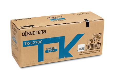 Oryginalny toner Kyocera ECOSYS M6230, M6230cidn, M6230cidnt, M6630, M6630cidn, P6230, P6230cdn Błękitny/Cyan (TK-5270C, 1T02TVCNL0). Wydajność 6000 stron przy pokryciu 5%.