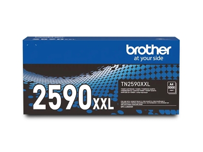 Oryginalny toner Brother do drukarek: Brother MFC-L2922, Brother MFC-L2922DW. Toner czarny o kodzie TN2590XXL i wydajności 5000 stron.