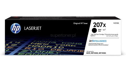 Oryginalny toner HP 207X W2210X do drukarki HP Color LaserJet Pro M255dw M255nw, HP Color LaserJet Pro MFP M282nw, HP Color LaserJet Pro MFP M283fdn M283fdw Czarny o powiększonej wydajności 3150 stron