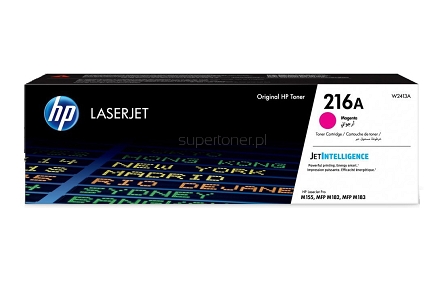 Oryginalny toner HP 216A do drukarki HP Color LaserJet Pro M155a M155nw M182n M182nw M183fw Purpurowy W2413A o wydajności 850 stron