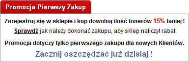 Promocja Pierwszy Zakup